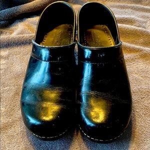 Women’s Sanita Clogs Mules black smooth leather!